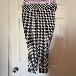 Torrid black and white houndstooth full length leggings plus size 1